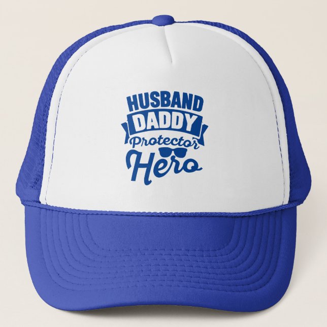 Casquette Mari. Papa. Protecteur. Hero. (Devant)