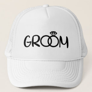 Casquette Mariage décoration murale avec mot Cool Groom