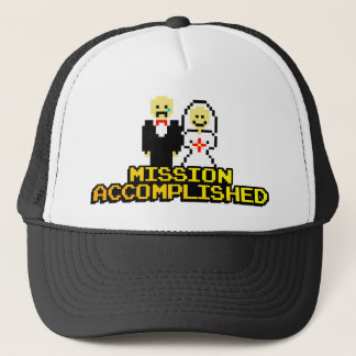 Casquette Mariage "Mission Accomplie" (8 bits)