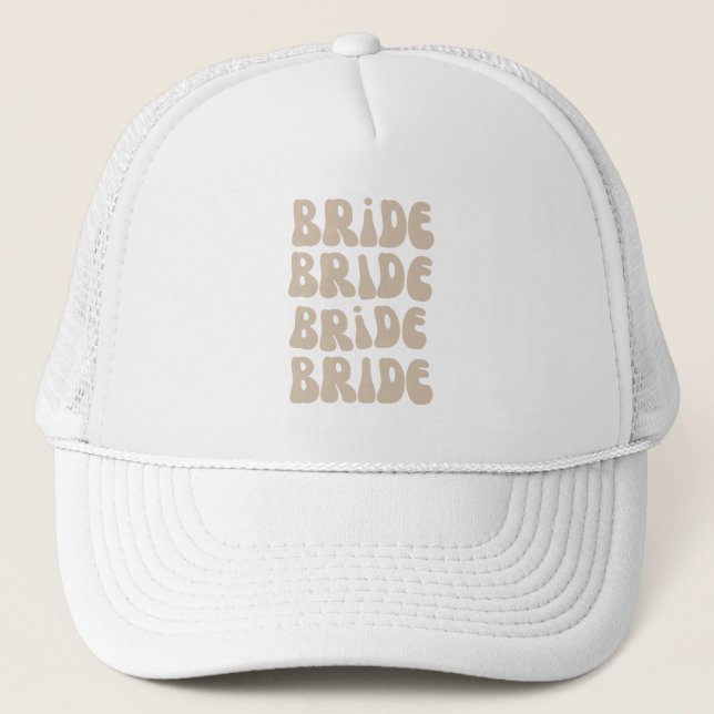 Casquette Mariage Modern Rétro Mariée Enterrement de Vie de  (Devant)