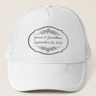 Casquette Mariages de typographie de tableau noir
