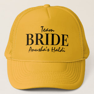 Casquette Mariée de l'équipe de cérémonie Haldi personnalisé
