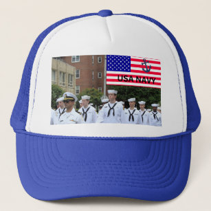 Casquette Marine USA Marching Salons en uniforme blanc