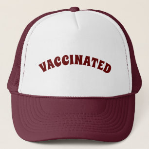 Casquette Maroon vacciné bordeaux texte personnalisé moderne
