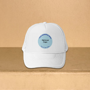 Casquette Marque commerciale ronde bleu clair sur chapeau de