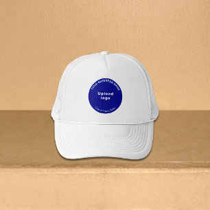 Casquette Marque commerciale ronde bleue sur chapeau de cami
