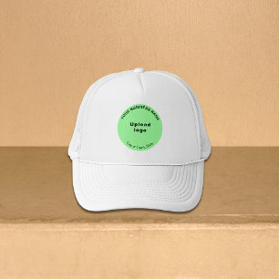 Casquette Marque commerciale ronde verte sur chapeau de cami