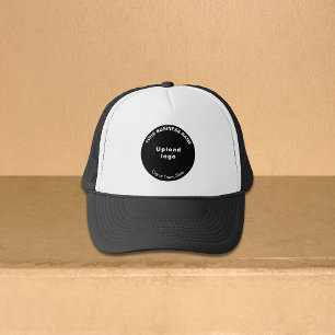 Casquette Marque d'affaires ronde en noir et blanc