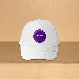 Casquette Marque d'affaires ronde violet sur chapeau de cami
