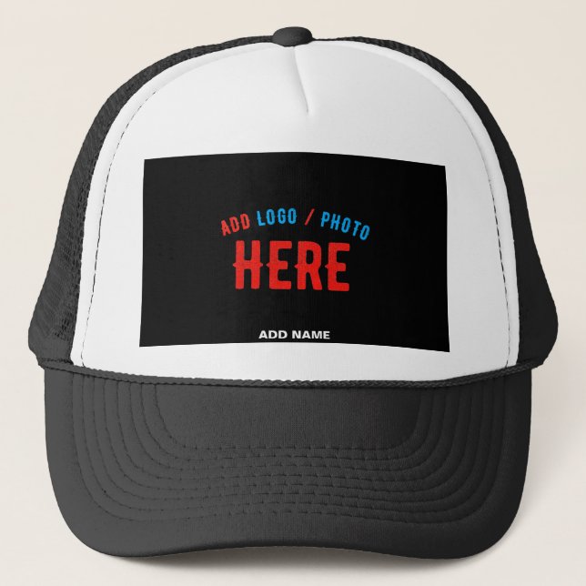 CASQUETTE MARQUE NOIRE VÉRIFIÉE, MODERNE ET PERSONNALISABLE (Devant)