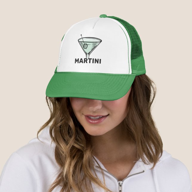 Casquette Martini texte personnalisé (En situation)