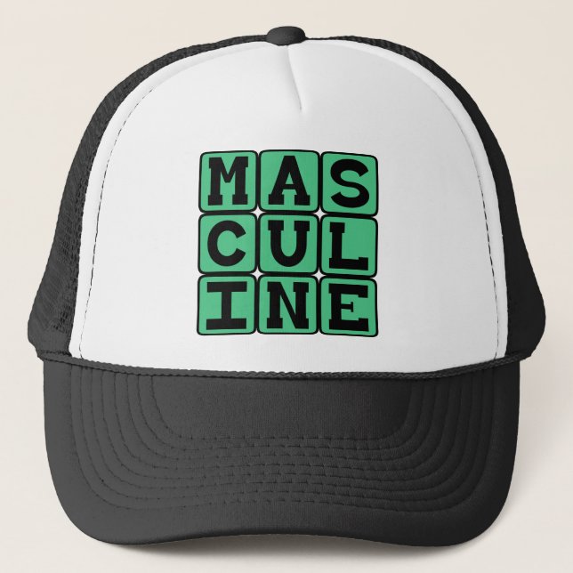 Casquette Masculin, Virilité masculine (Devant)