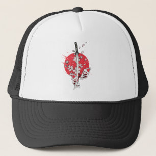 Casquette Masque de renard à fleurs de cerisier katana