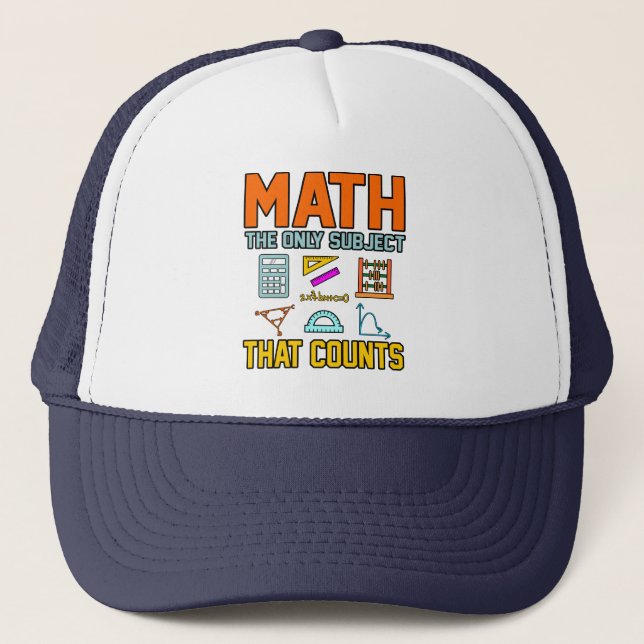 Casquette Math Sujet Counts Mathématique Math Enseignant (Devant)