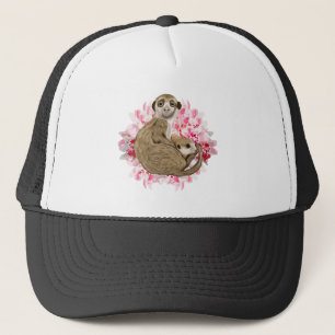Casquette Meerkat Momma et bébé personnalisables
