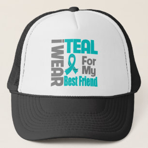 Casquette Meilleur ami - appui turquoise de Cancer ovarien