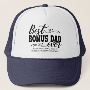 Casquette Meilleur Bonus Papa jamais Noms personnalisés de
