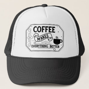 Casquette meilleur café mot d'employé art
