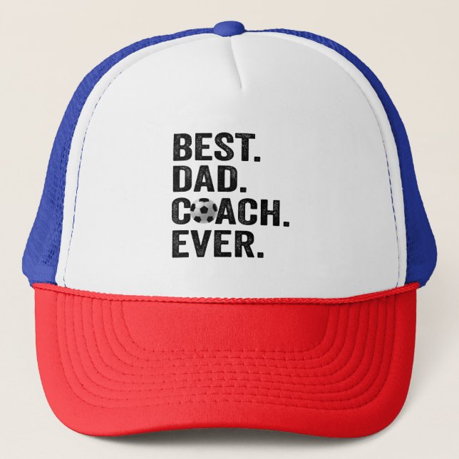 Casquette Meilleur Entraîneur Papa Jamais Fête des pères Foo (Devant)