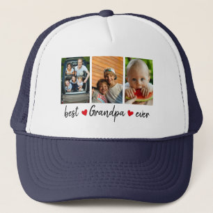Casquette Meilleur Grand-Père Ever 3 Photo Personnalisée