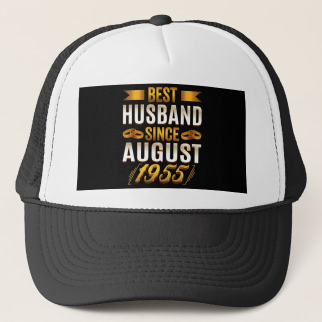 Casquette Meilleur Mari Depuis Août 1955 Funny Anniversaire (Devant)