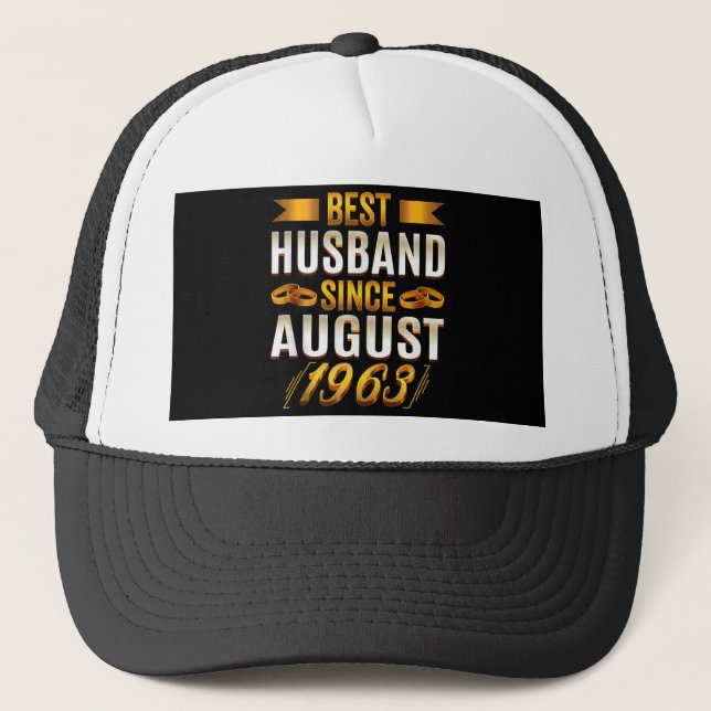 Casquette Meilleur Mari depuis août 1963 57e anniversaire (Devant)