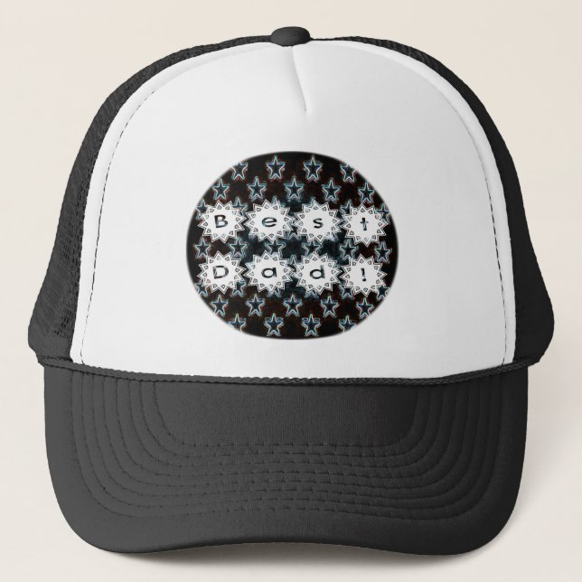 Casquette Meilleur papa avec les étoiles de néon (Devant)