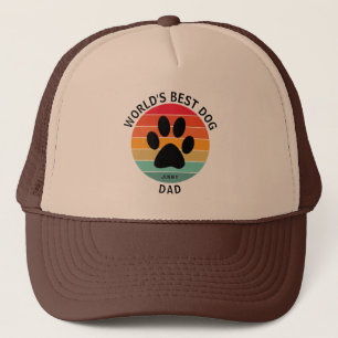 Casquette Meilleur Papa de Chien Empreinte de Patte Rétro Co