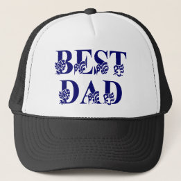 Casquette Meilleur papa, Drapeau bleu Texte