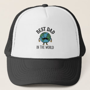 Casquette Meilleur Papa du Monde Earth Moustache Shirt Desig