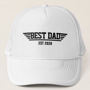 Casquette Meilleur Papa Ét. Super-héros Typographie Gras Pap