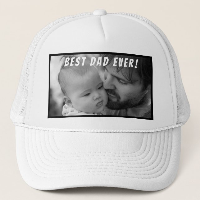 Casquette Meilleur papa Jamais Custom Photo Fête des pères C (Devant)