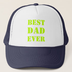 Casquette Meilleur papa Jamais neon bleu marine Fête des p
