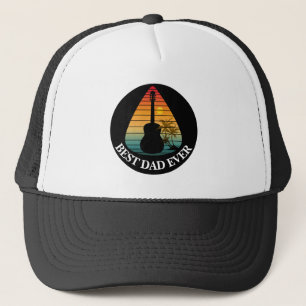 CASQUETTE MEILLEUR PÈRE GUITARE PLECTRE GUITARISTE COUCHER D