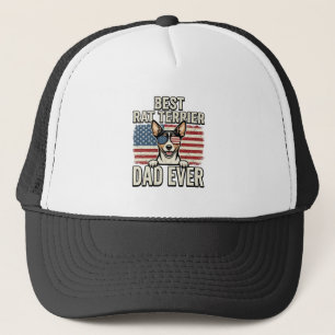 Casquette Meilleur T-shirt pour chien patriote Papa Rat Terr