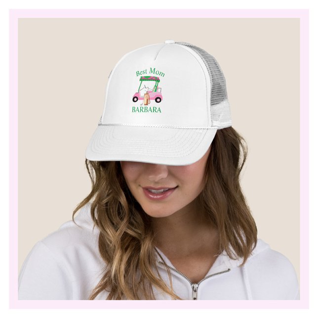 Casquette Meilleure Maman Charmante Pink Golf Panier Nom Mon (Créateur téléchargé)