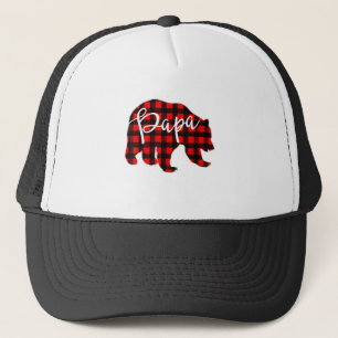 Casquette Mens Red Plaid Papa Bear Shirt Matching Pajama Fam