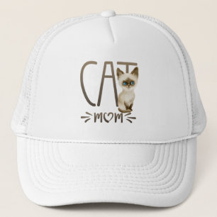 Casquette Mère de chat siamois mignon Cadeau drôle Kitty