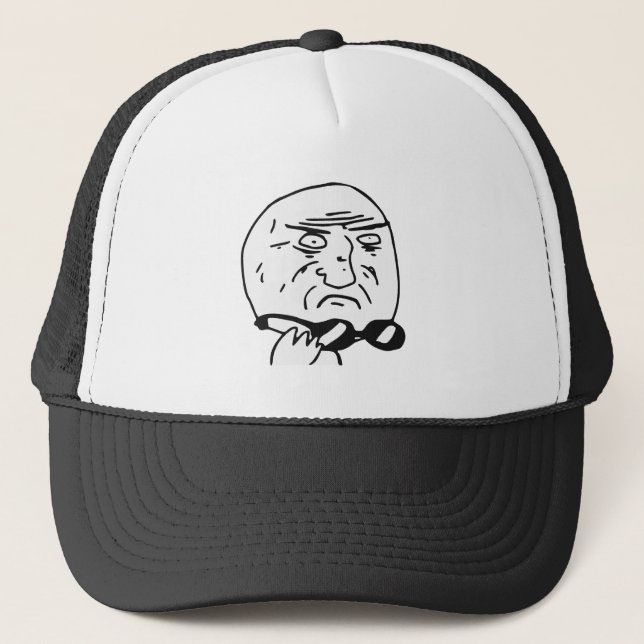 Casquette Mère de visage Meme comique de rage de Dieu (Devant)