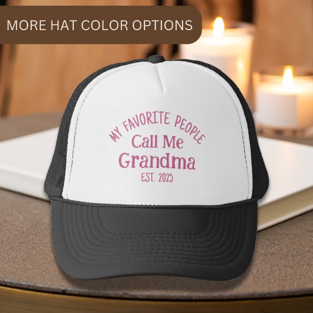 Casquette Mes Gens Préférés M'Appelent Grand-Mère Est. 2025 (Créateur téléchargé)