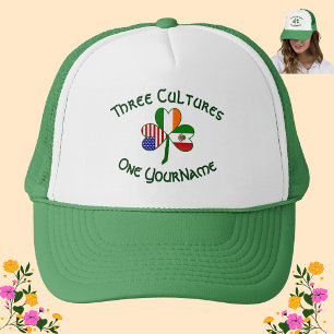 Casquette Mexique irlandais Etats-Unis drapeaux Shamrock per