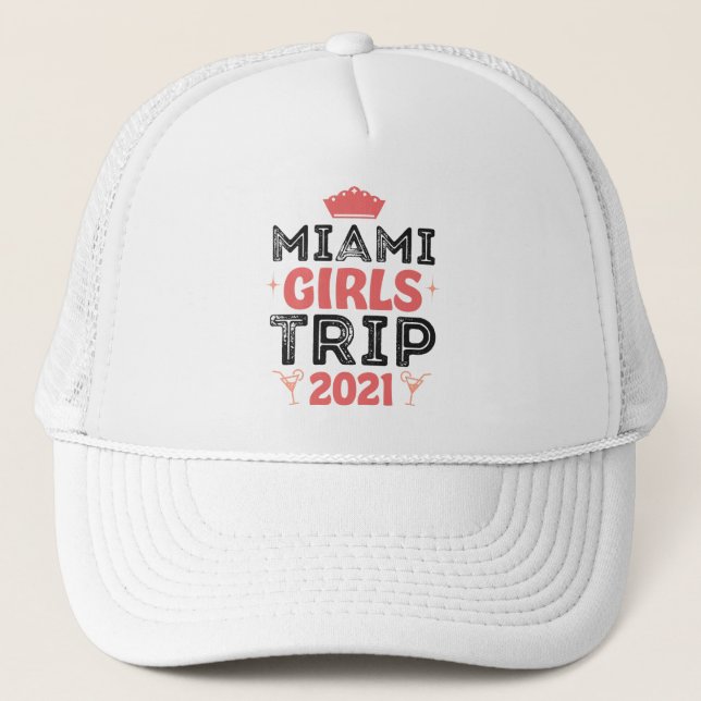 Casquette Miami Girls trip 2021 Vacation Cadeau (Devant)
