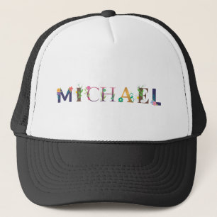 Casquette MICHAEL Nom Art Avec Fleurs Brodées
