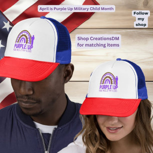 Casquette Militaire - Violet Vers Le Haut