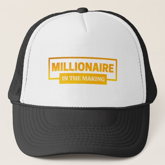 CASQUETTE MILLIONNAIRE EN TRAIN DE FAIRE (Devant)