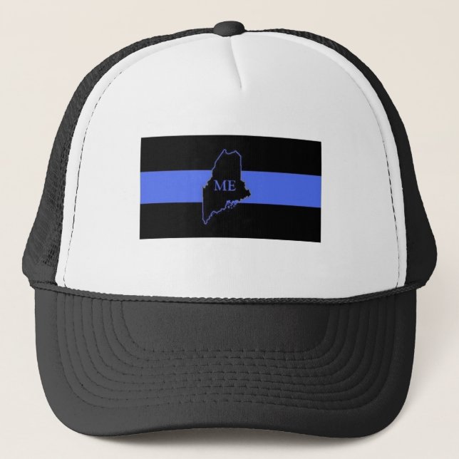 Casquette mince de camionneur du Maine Blue Line (Devant)