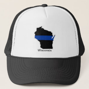 Casquette mince de camionneur du Wisconsin Blue