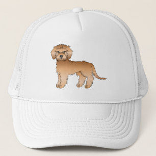 Casquette Mini Goldendoodle Abricot Chien de Dessin Animé Mi
