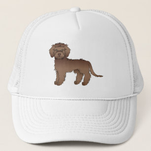 Casquette Mini Goldendoodle au Chocolat Chien de Dessin Anim