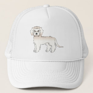 Casquette Mini Goldendoodle crème Chien de dessin animé mign